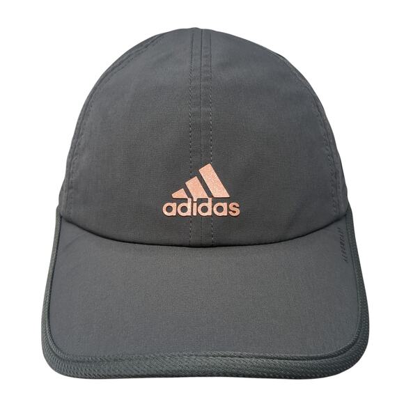 Adidas Aeroready Strapback Baseball Cap Gray One Size Adjustable 6 Panel - Picture 1 of 9